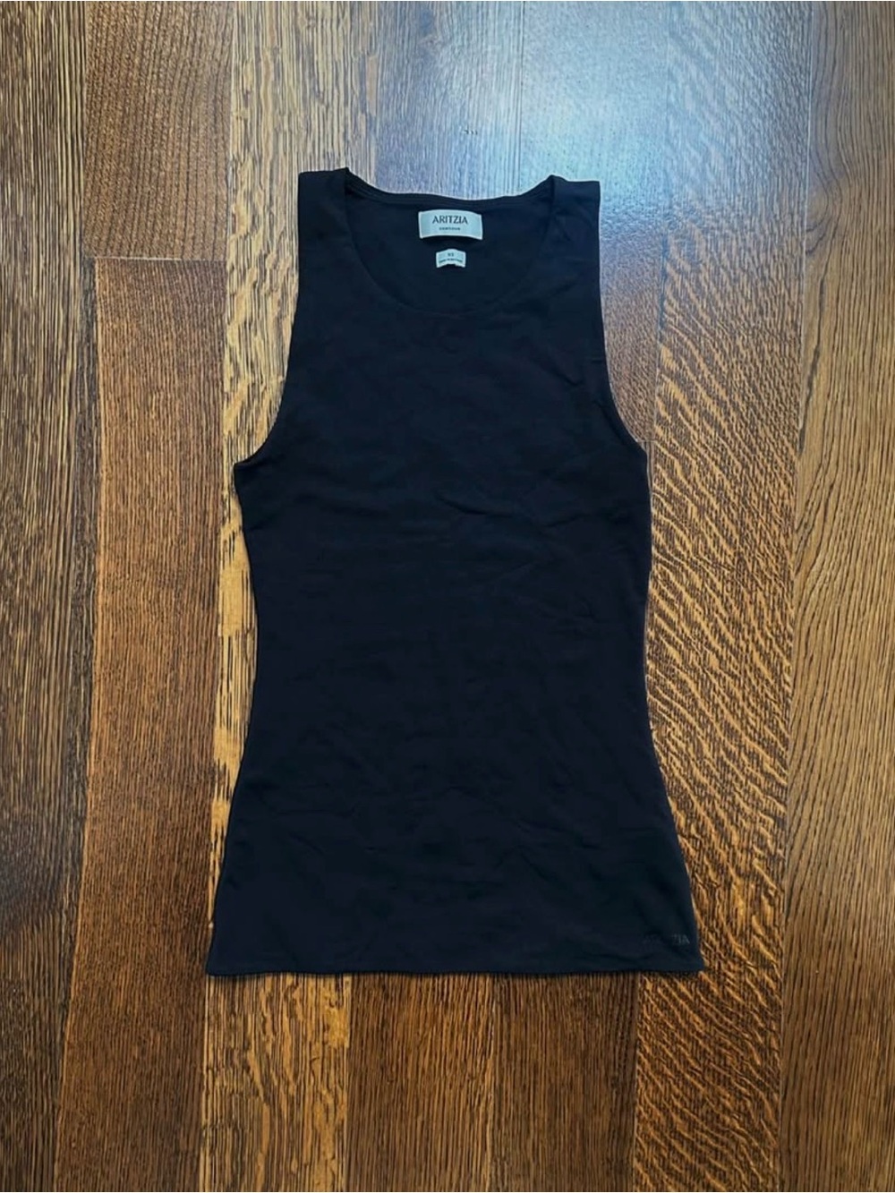 Black Aritzia High-Neck Contour Tank